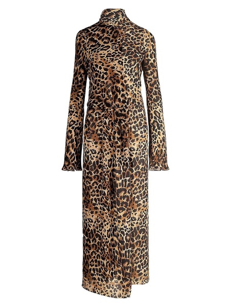 Elegancia Gitana Leopard Maxi Dress