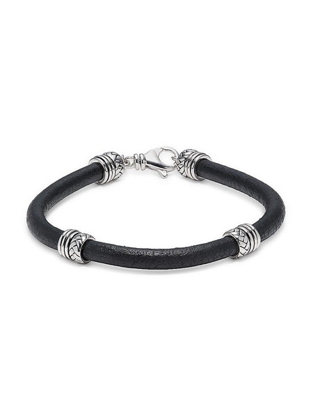 Sterling Silver & Leather Bracelet
