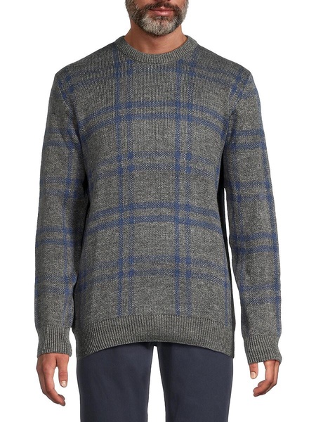 Windowpane Check Sweater