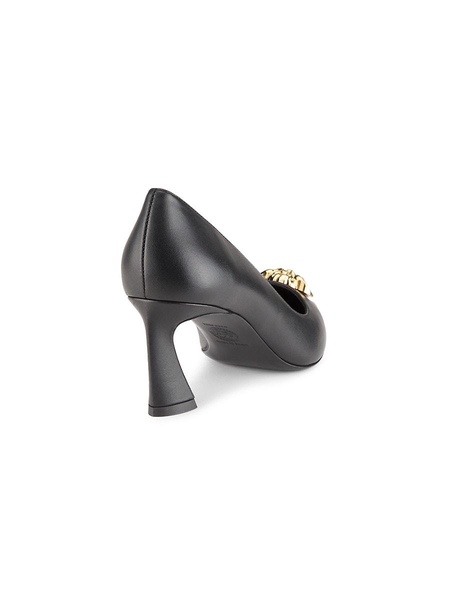 La Medusa 64MM Spool Heel Leather Pumps