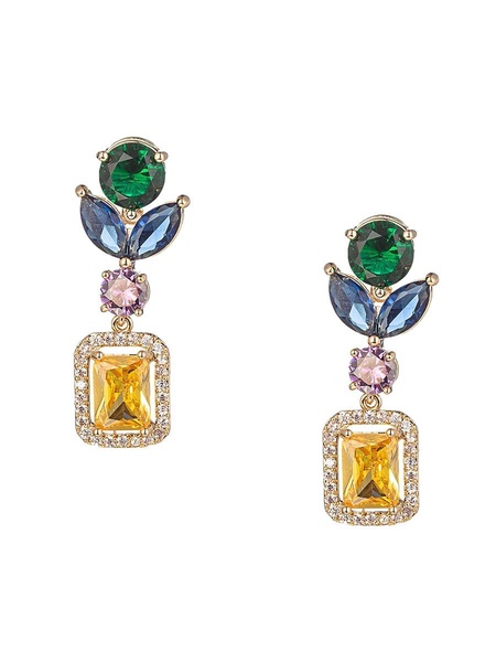 Luxe Madison Goldtone & Cubic Zirconia Statement Earrings
