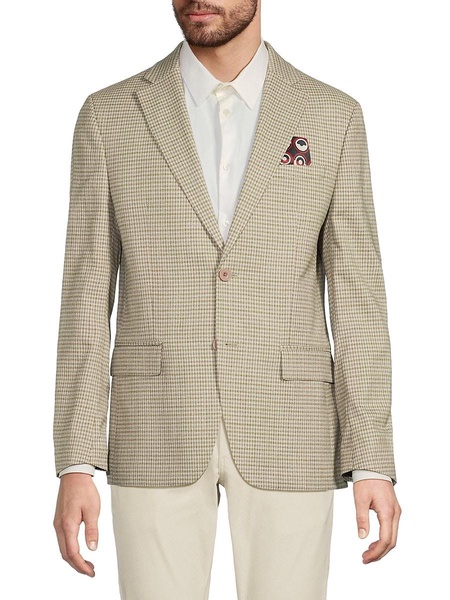 Slim Fit Checked Blazer