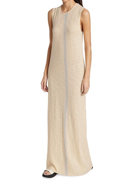 Spray-Painted Jersey Sleeveless Maxi Dress