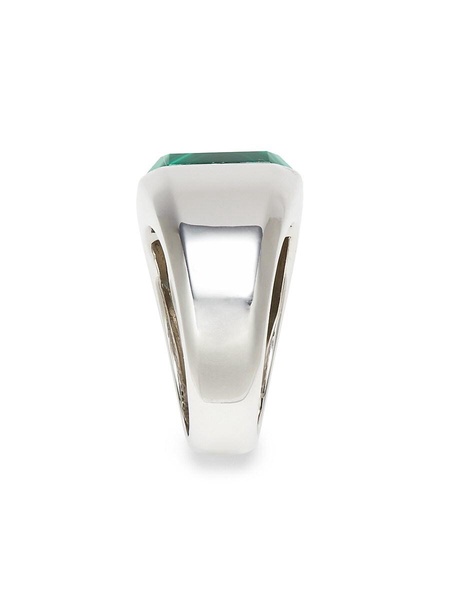 Sterling Silver & Malachite Signet Ring