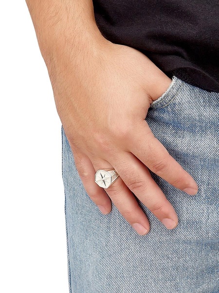 Sterling Silver North Star Signet Ring