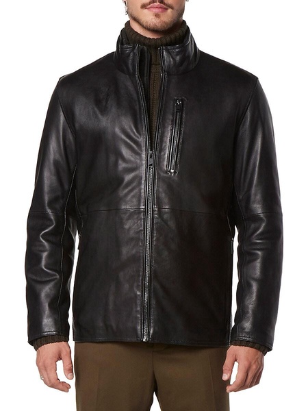 Wollman 2-in-1 Lambskin Leather Bib Jacket