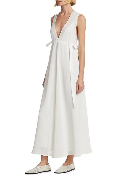 Lorna V-Neck Midi-Dress