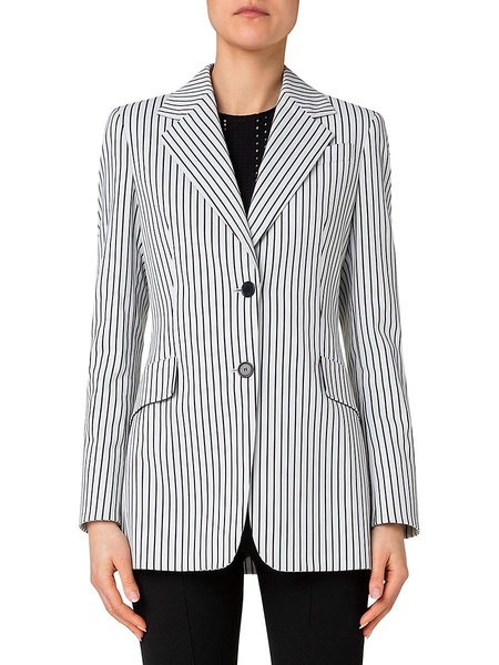 Pinstripe Jacquard Jacket