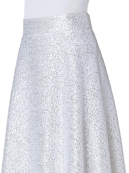 Sequined Wool-Blend Flare Midi-Skirt