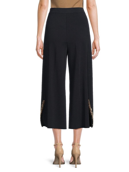 Embellished Cuff Cropped Pants
