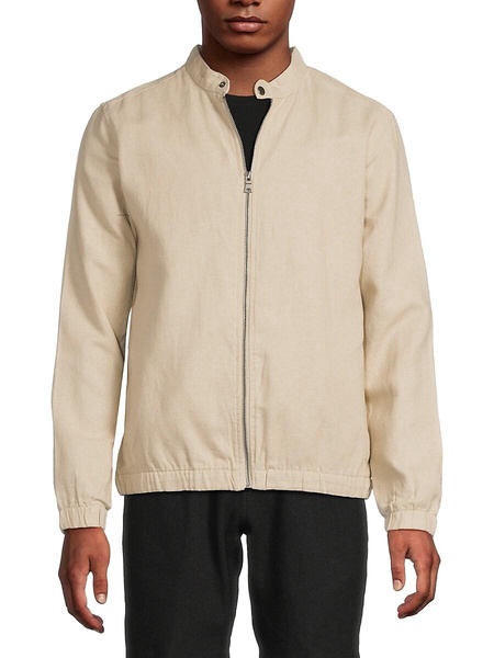 Cotton-Linen Bomber Jacket