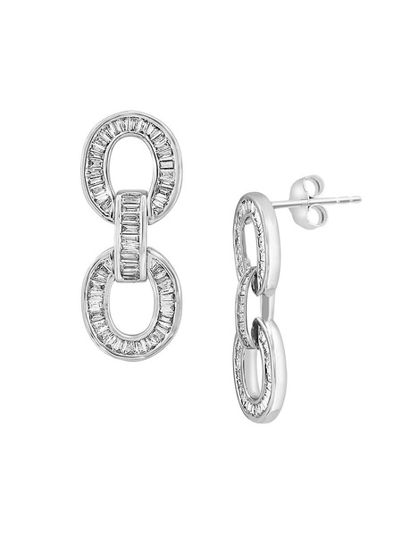 14K White Gold & 0.57 TCW Diamond Drop Earrings