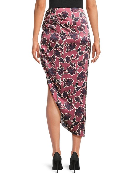 Amanda Silk Cinch Midi Skirt