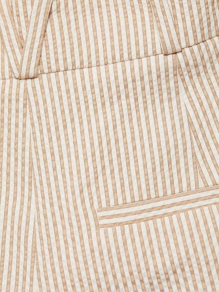 Haina Seersucker Pleated Shorts
