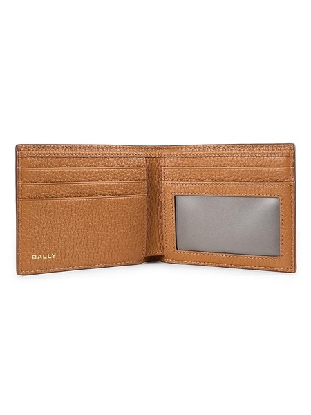 Pennant Print Logo Leather Bifold Wallet
