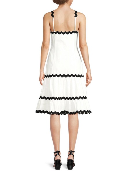 Ana Scalloped A-Line Midi Dress