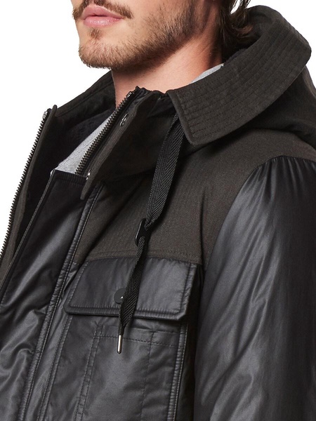 Harrigan Faux Wool Hooded Jacket