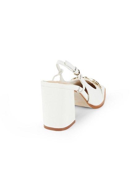 Leather Block Heel Pumps