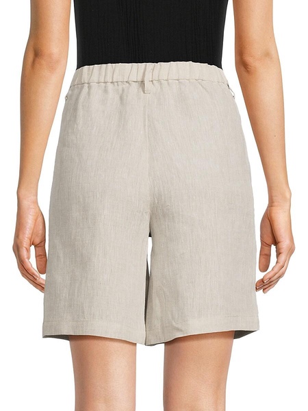 100% Linen Wide-Leg Dress Shorts