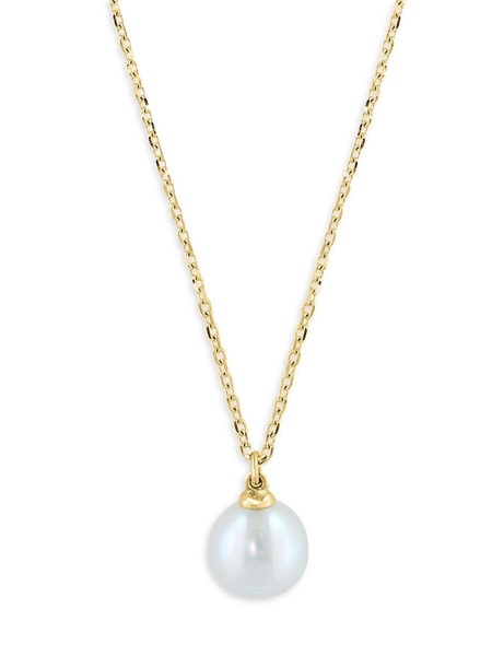 14K Yellow Gold & 6MM Freshwater Pearl Pendant Necklace