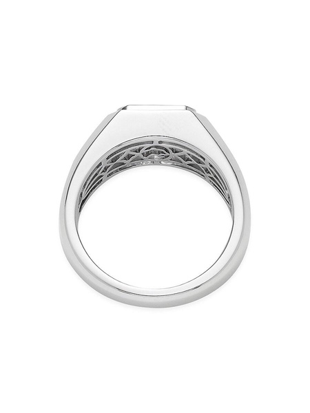 14K White Gold & 2.01 TCW Lab Grown Diamond Signet Ring