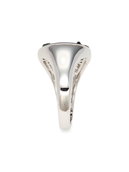 Sterling Silver & Onyx Lion Head Ring