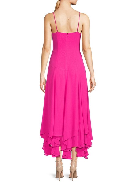 Clemenza High-Low Rufled Maxi Dress