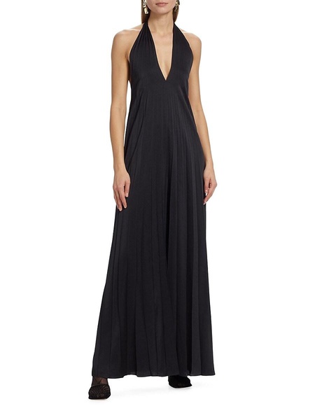 Rio Pleated Halter Jumpsuit