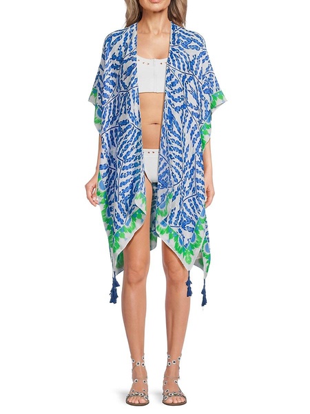 Summer Breeze Abstract Print Cover-Up Kimono
