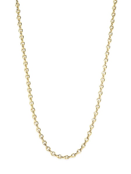 14K Yellow Gold Oval Link Chain Necklace/17"