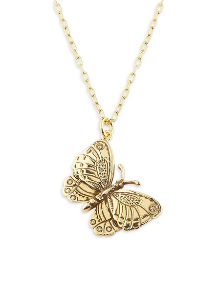 Goldtone Butterfly Charm Necklace