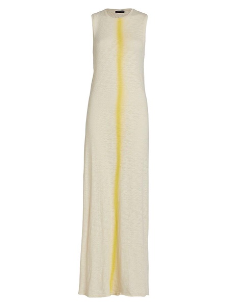 Spray-Painted Jersey Sleeveless Maxi Dress
