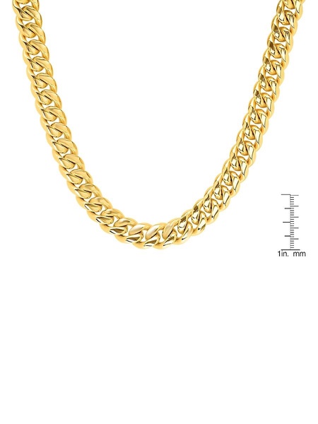 18K Goldplated Stainless Steel Miami Cuban Chain Necklace/24”