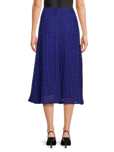 Wool Blend A-Line Knee Length Skirt