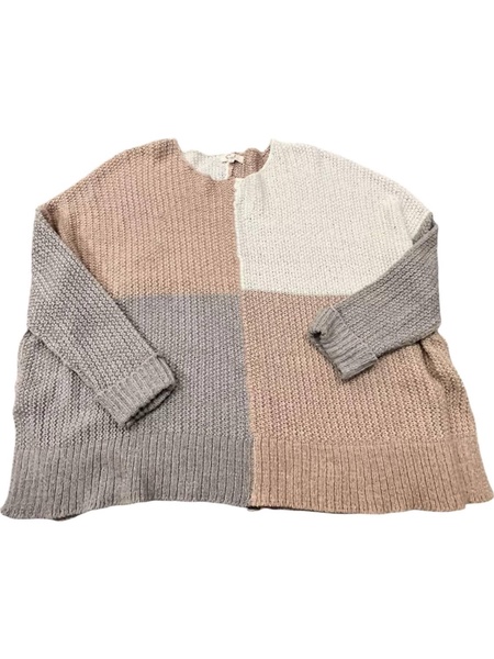 color block lightweight sweater in multi-colored