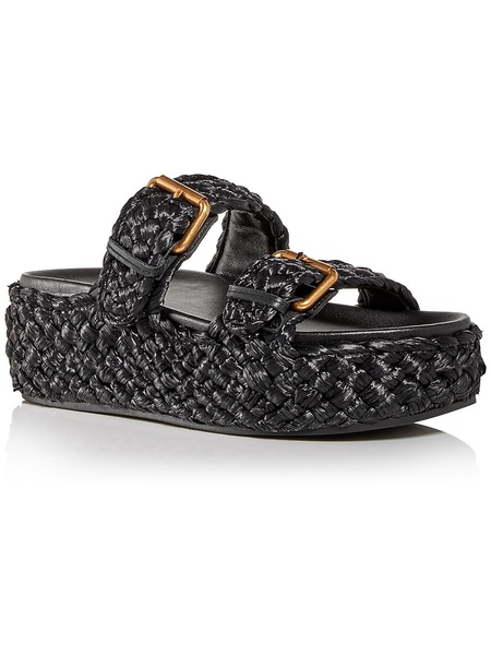 ziggy womens leather slip on platform sandals