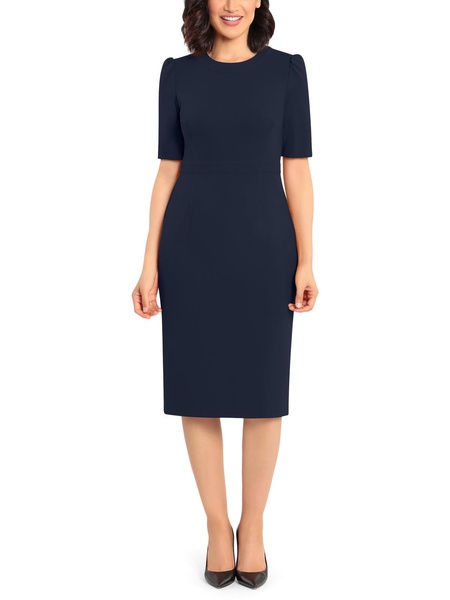 womens solid polyester midi dress