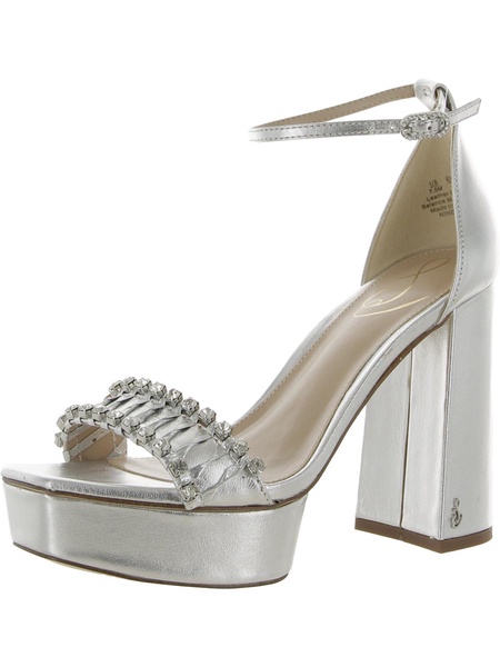 ninette womens embellished ankle strap heels