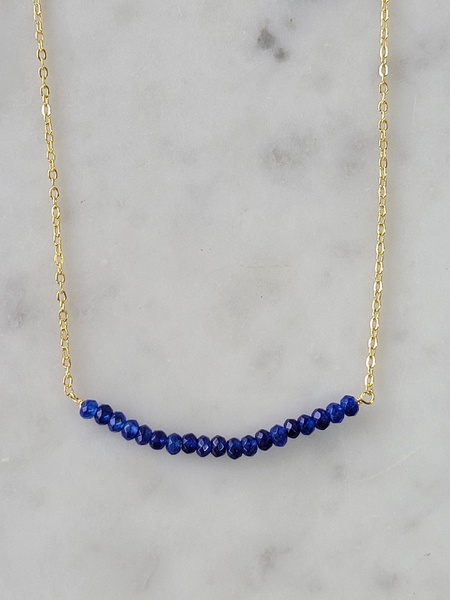 michelle bar necklace in sapphire