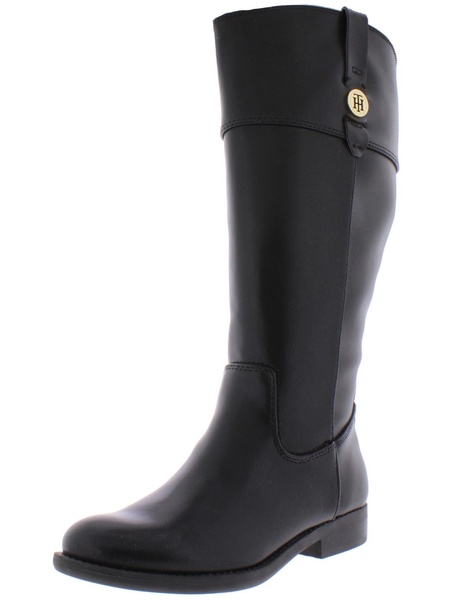 shano womens faux leather wide calf riding boots