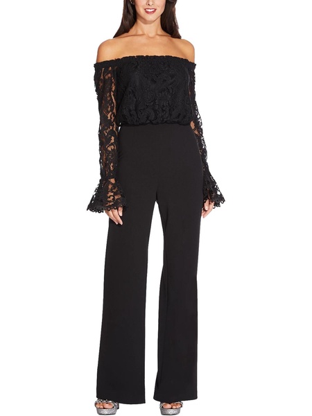womens off the shoulder lace jumpsuit