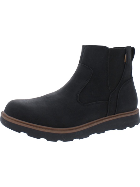 marcus mens faux suede lugged sole ankle boots