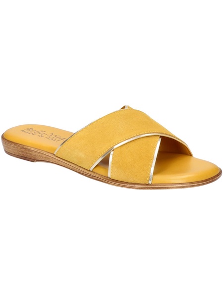 tab-italy womens leather open toe slide sandals