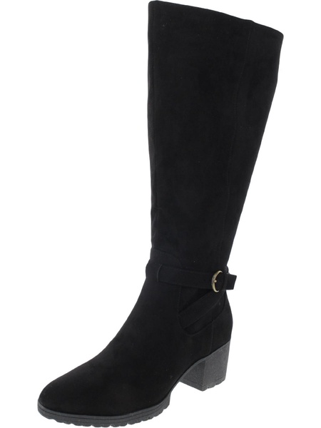 like it womens wide calf microfiber knee-high boots