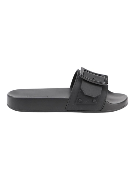 jeline 6231191 women's black rubber slide sandals