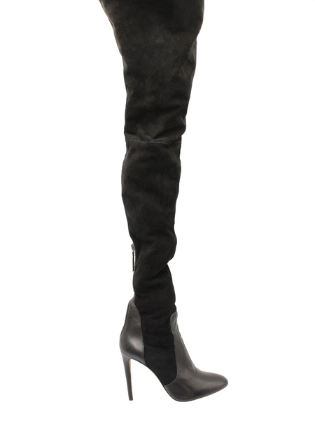 all i need 105 over-the-knee high-heel boots in black suede