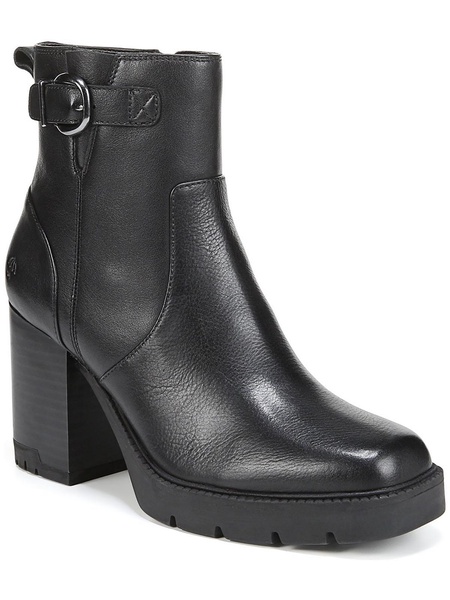 wilde womens leather stack heel ankle boots