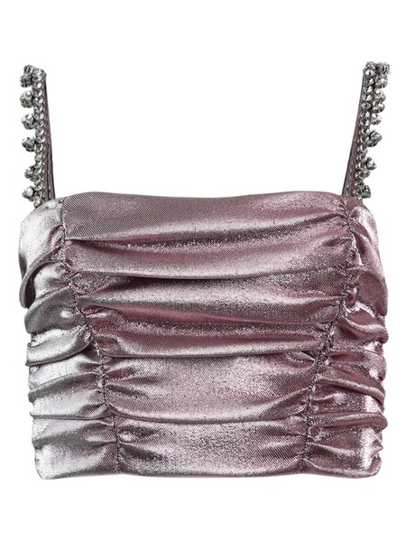 crystal spike ruched top