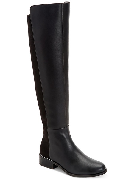 ludlowe  womens pull on almond toe over-the-knee boots