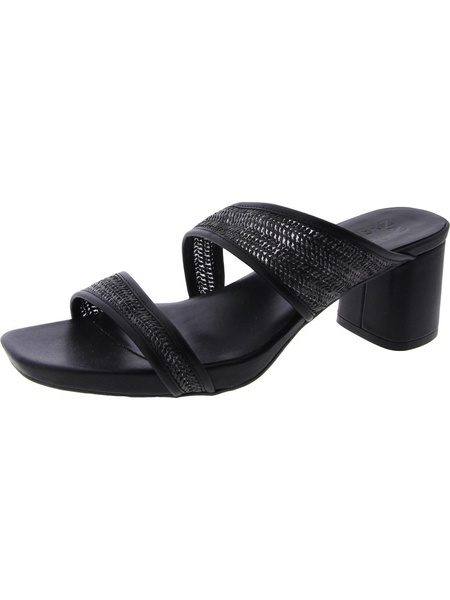inez 2 womens faux leather slip on heels